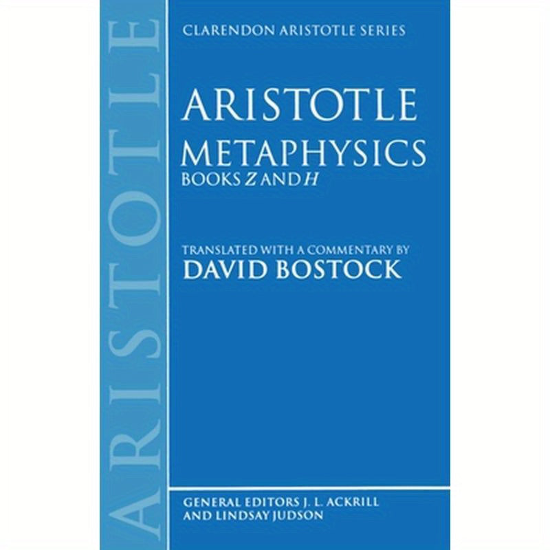 Metaphysics: Books Z and H