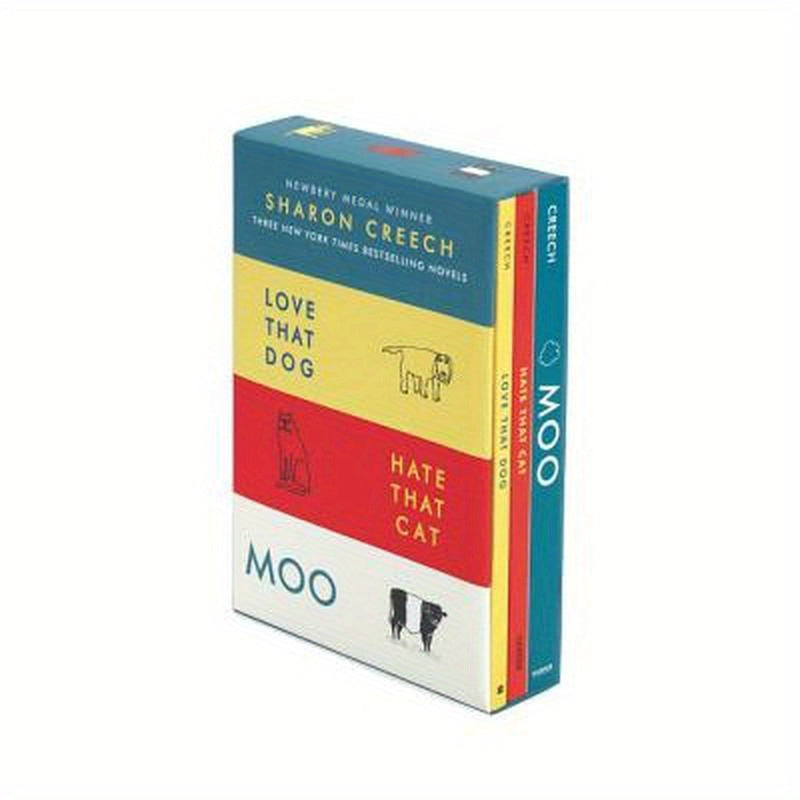 Sharon Creech 3-Book Box Set: Love That Dog, Hate That Cat, Moo