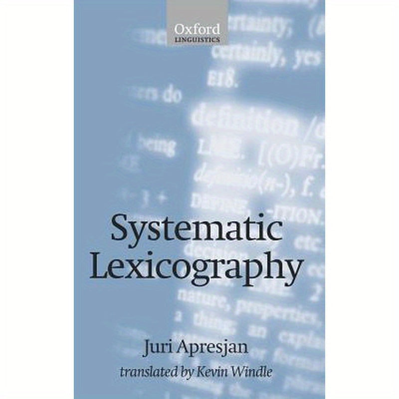 Systematic Lexicography