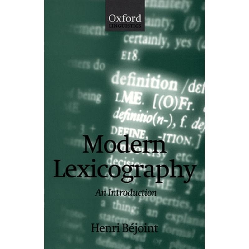 Modern Lexicography: An Introduction