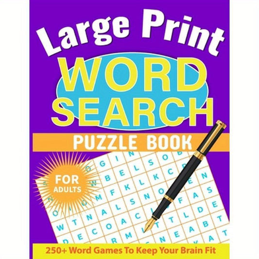 Large Print Word Search for Adults: Word Search Book for Adults with Solutions, Word Find Books for Men, Women, Seniors