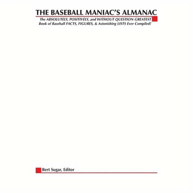 The Baseball Maniac's Almanac