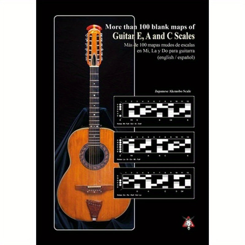 +100 Blank Maps of Guitar E, A and C Scales