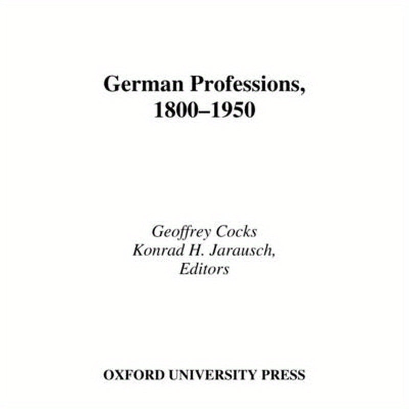 German Professions 1800-1950