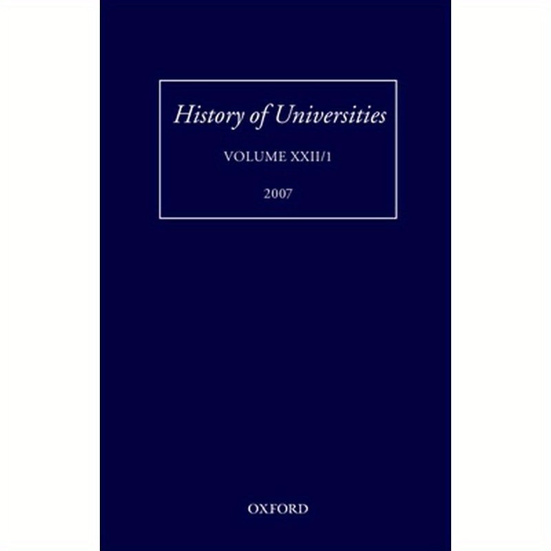 History of Universities, Volume XXII/1
