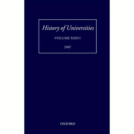 History of Universities, Volume XXII/1
