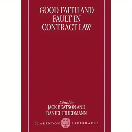 Good Faith and Fault in Contract Law