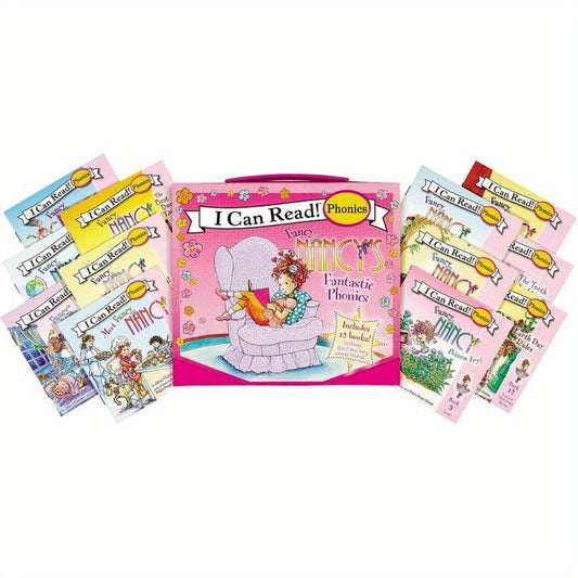 Fancy Nancy's 12-Book Fantastic Phonics Fun!: Includes 12 Mini-Books Featuring Short and Long Vowel Sounds