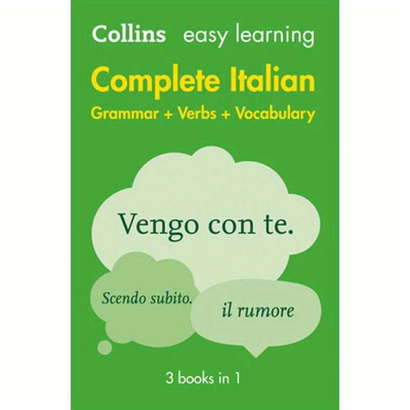 Complete Italian Grammar Verbs Vocabulary: 3 Books in 1