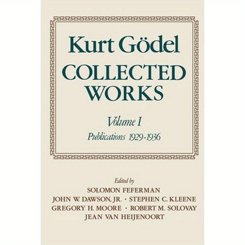 Collected Works: Volume I: Publications 1929-1936