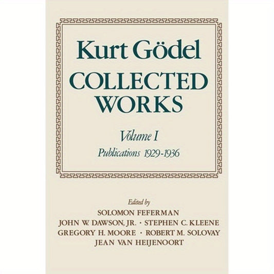 Collected Works: Volume I: Publications 1929-1936