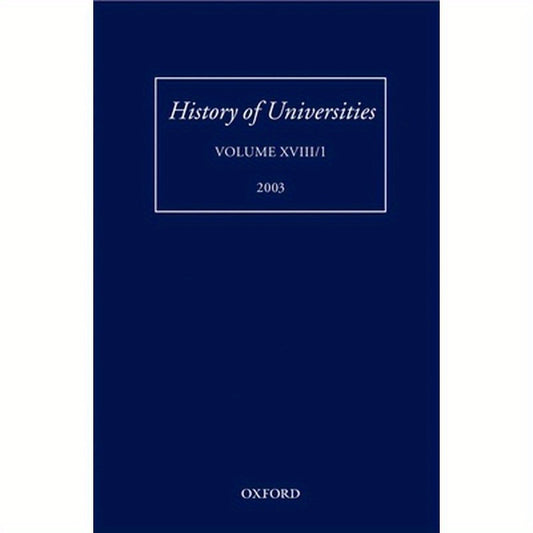 History of Universities: Volume XVIII/1